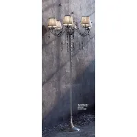 Zdjęcie Lampa podłogowa 6-punktowa z kloszami z kryształu górskiego i wisiorkami Swarovskiego - Il Paralume Marina