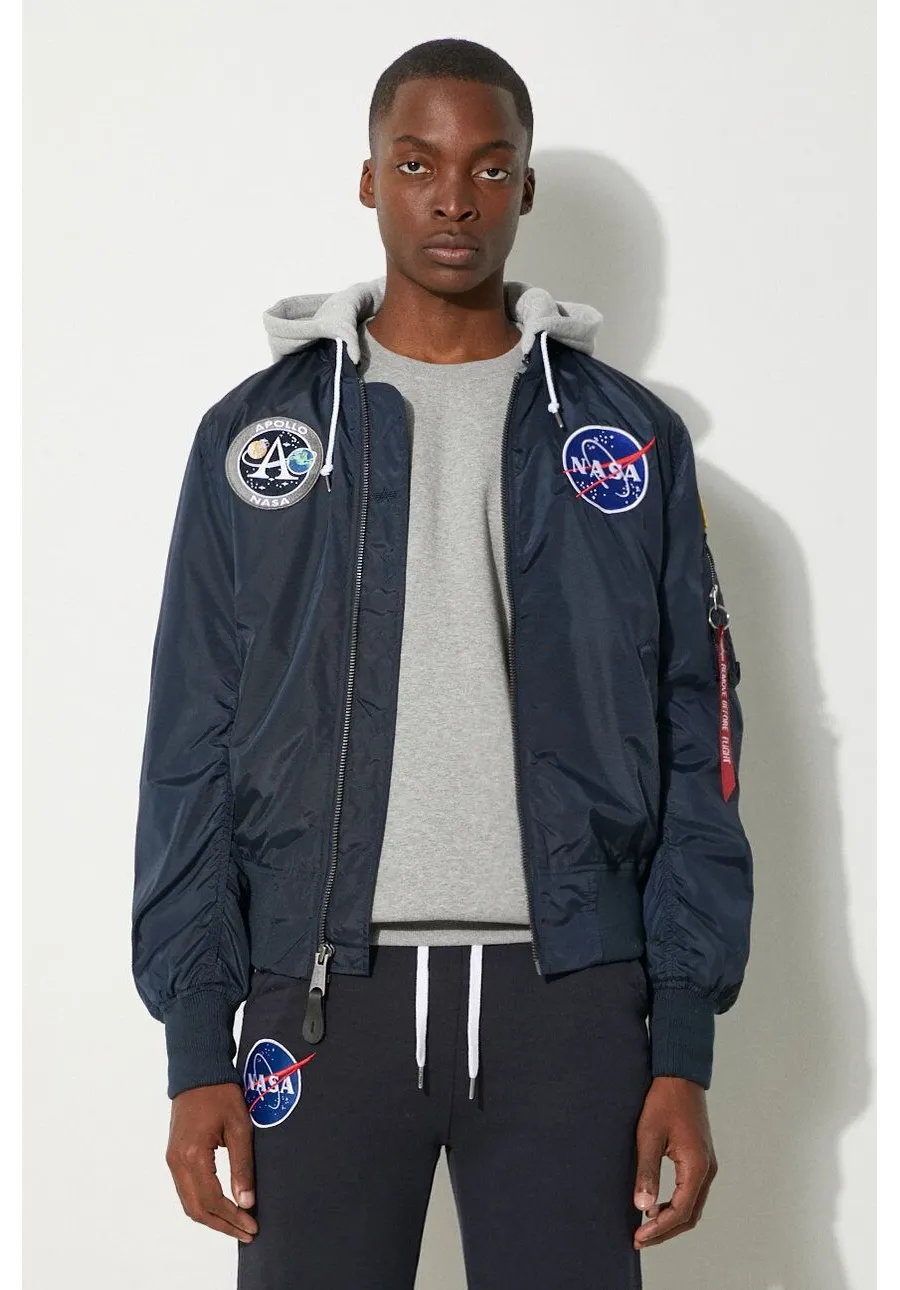 obrazek 1 Alpha Industries kurtka męska kolor granatowy przejściowa 136106.07-GRANATOWY