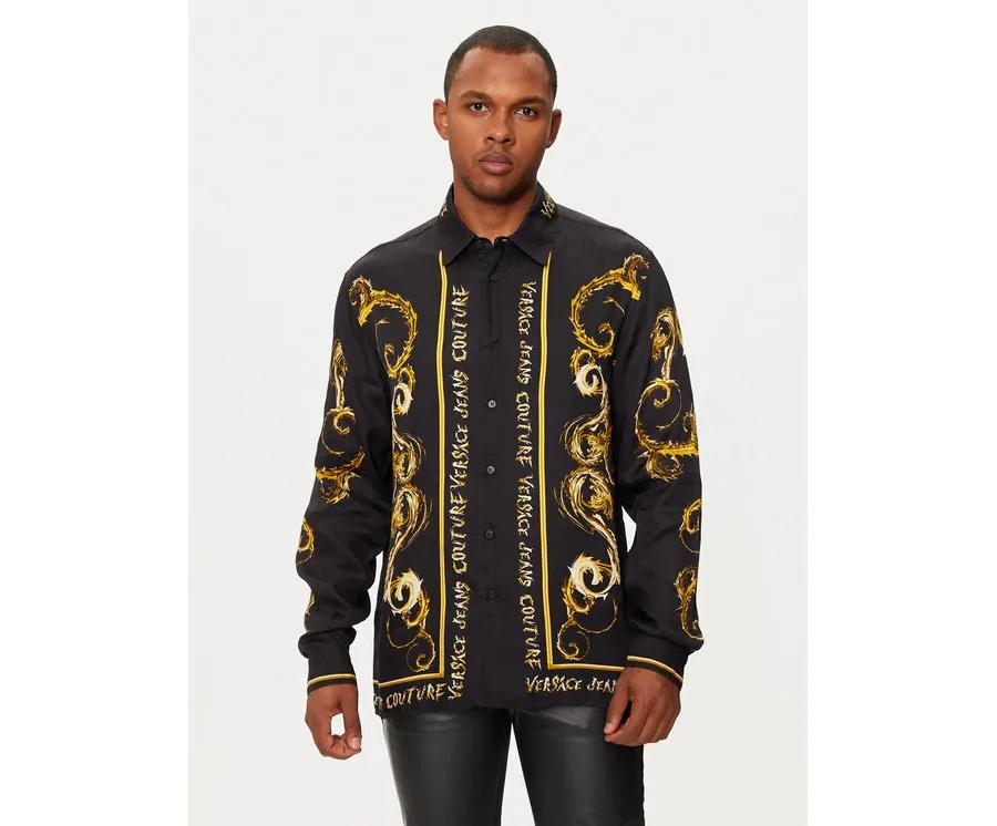 obrazek 1 Versace Jeans Couture Koszula 77GAL2RC Czarny Regular Fit
