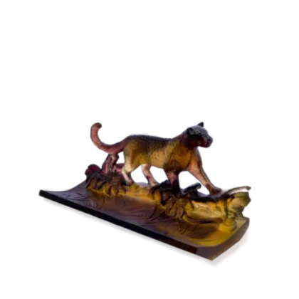 Picture Beautiful pencil case decorated with a leopard - Daum brand