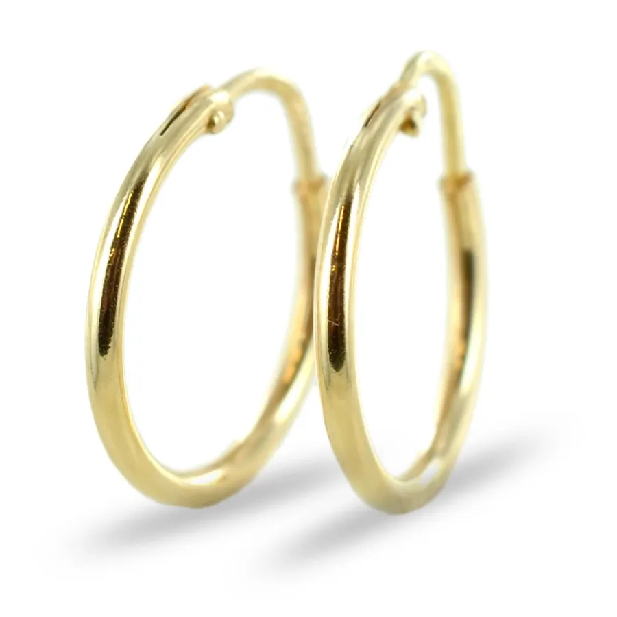 obrazek 5 Włoskie damskie kolczyki koła z żółtego złota (23 mm)