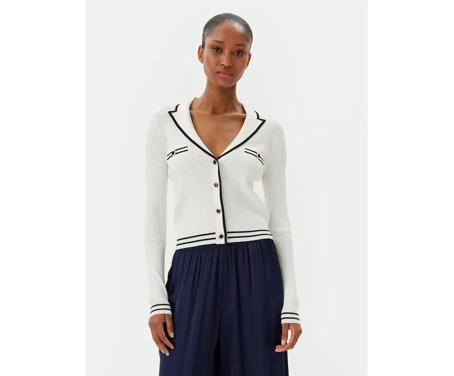 obrazek 1 Fracomina Kardigan FR25ST8013K52401 Écru Slim Fit