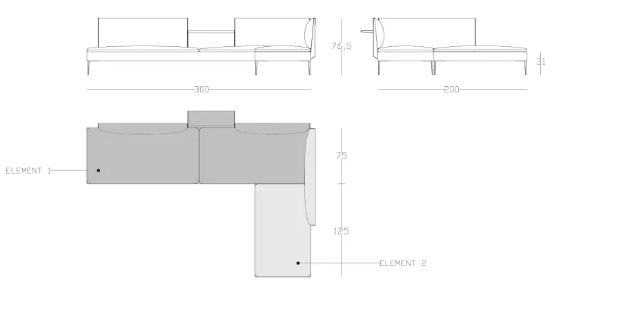 obrazek 4 Stylowa sofa salonowa - styl minimalistyczny