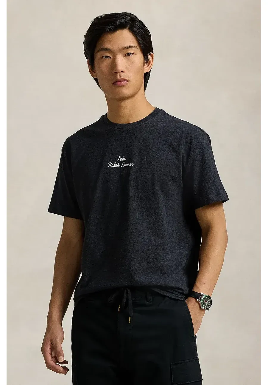obrazek 1 Polo Ralph Lauren t-shirt bawełniany męski kolor czarny gładki