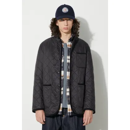 Zdjęcie Barbour kurtka Foreman Polarquilt męska kolor czarny przejściowa MQU1740