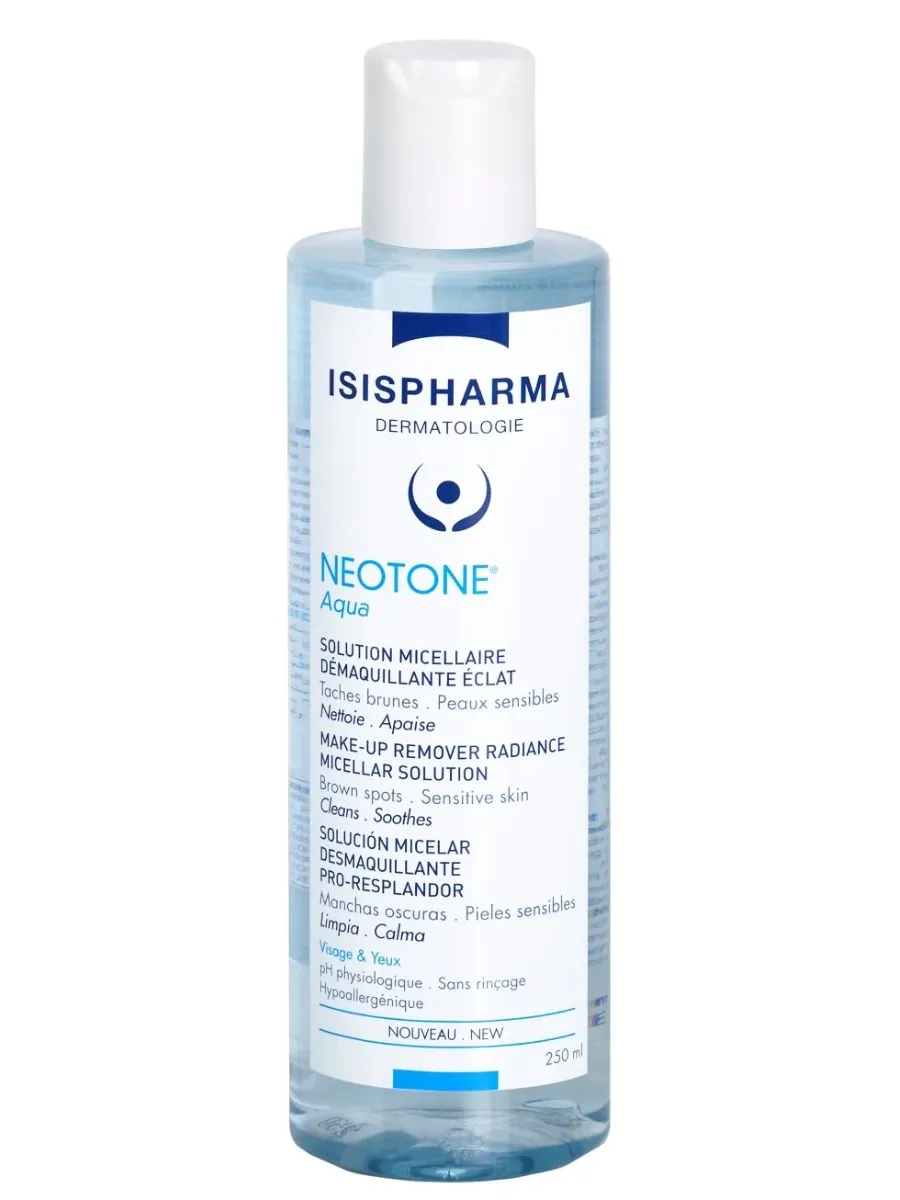 obrazek 1 Isispharma Neotone Aqua - Rozświetlający płyn micelarny do demakijażu dla skóry wrażliwej 250ml 250 ml