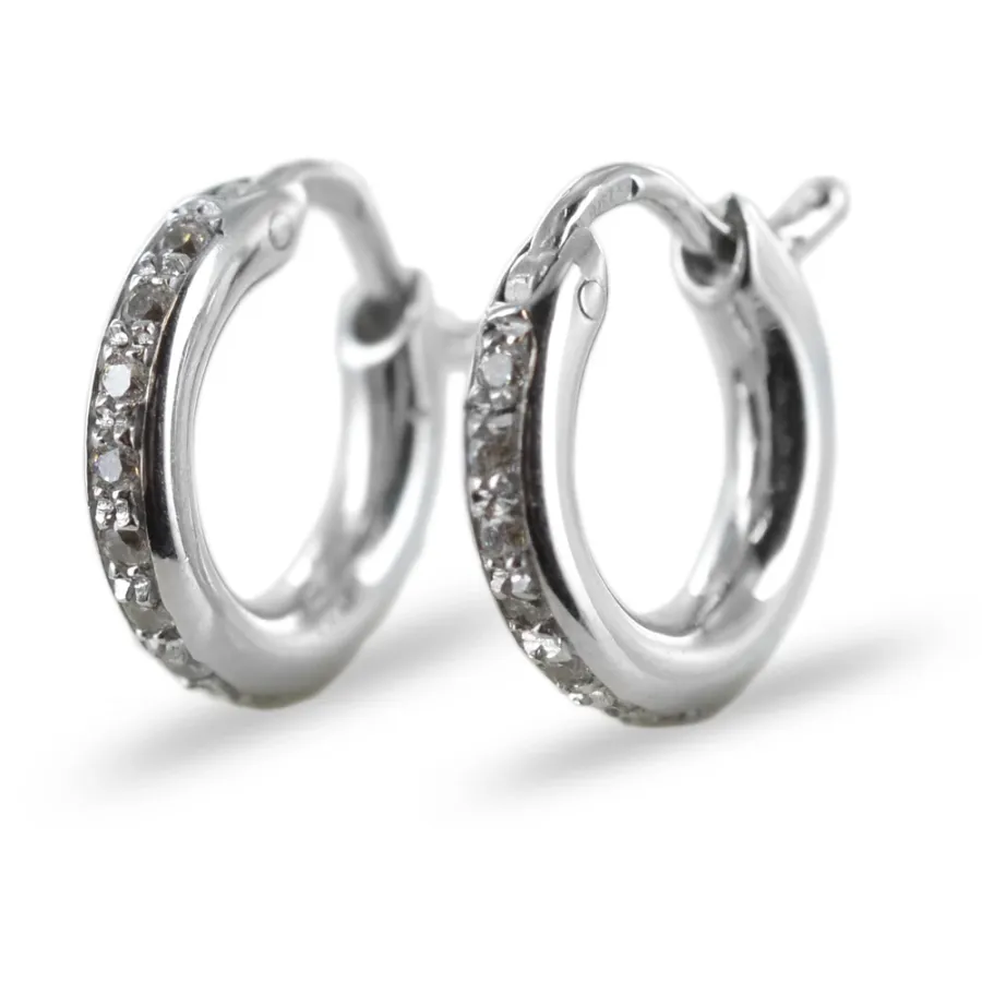 obrazek 3 Damskie kolczyki koła ze złota i cyrkonii