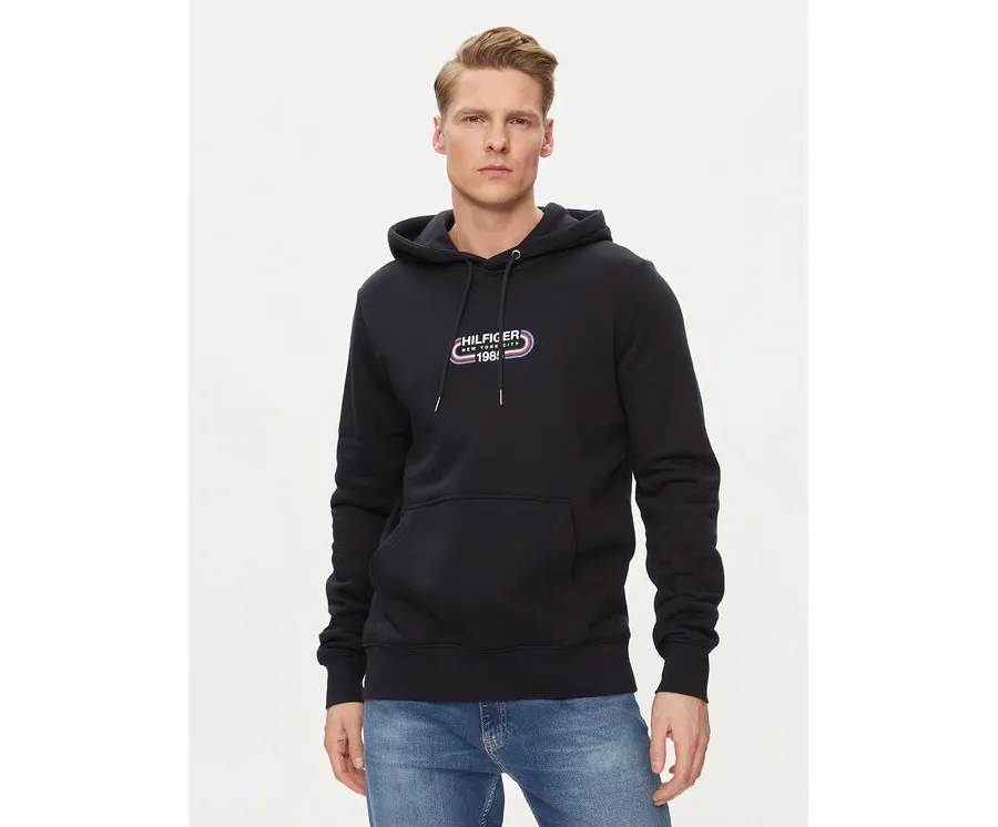 obrazek 1 Tommy Hilfiger Bluza Track Graphic MW0MW34445 Granatowy Regular Fit