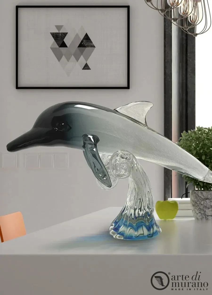 obrazek 1 Złoty delfin w oryginalnym szkle Murano