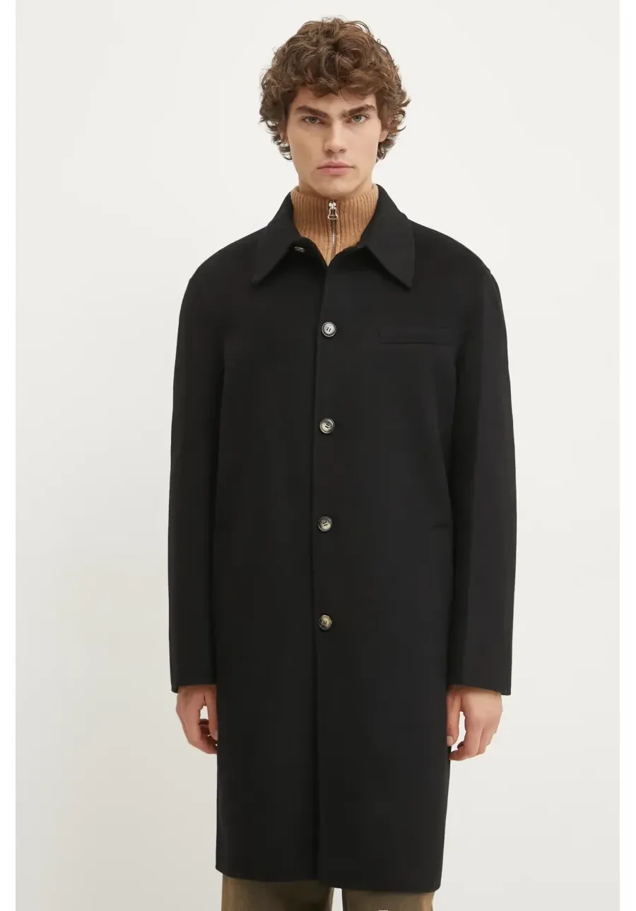 obrazek 1 Nanushka płaszcz wełniany JANNO kolor czarny przejściowy oversize NM24CROW01799