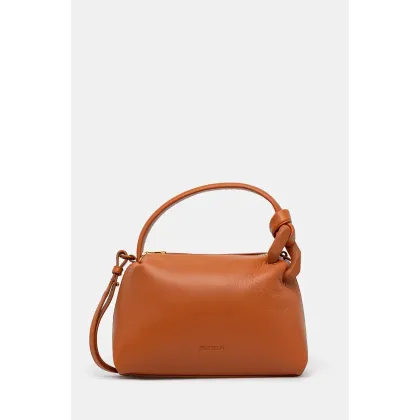Zdjęcie JW Anderson torebka skórzana The Jwa Small Corner Bag kolor brązowy HB0619.LA0307.142