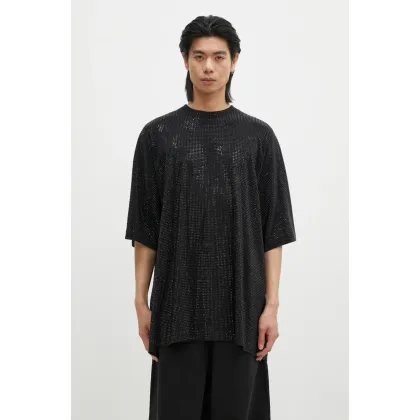 Zdjęcie VETEMENTS t-shirt bawełniany Iced-Out Oversized męski kolor czarny wzorzysty UA66TR900B