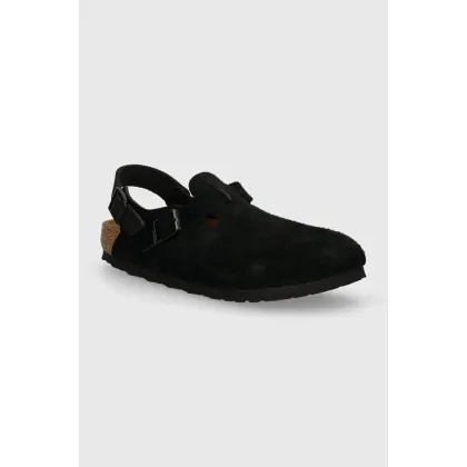 Zdjęcie Birkenstock sandały zamszowe Tokio damskie kolor czarny 1028348