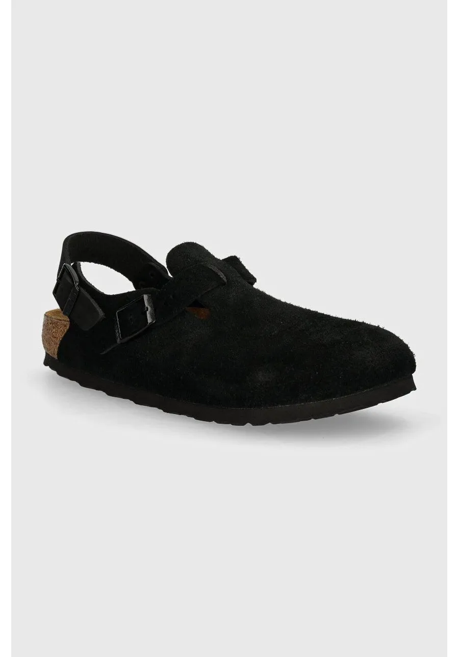 obrazek 1 Birkenstock sandały zamszowe Tokio damskie kolor czarny 1028348