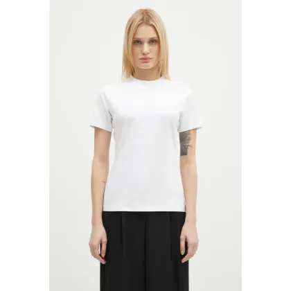 Zdjęcie VETEMENTS t-shirt Embroidered Logo Fitted Hourglass damski kolor biały WA66TR630W