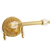 Zdjęcie Stylowy wieszak na papier toaletowy z kryształkami Swarovskiego w złotym kolorze – 3SC