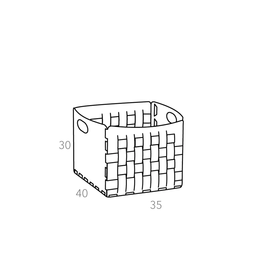 obrazek 2 Stylowy biały kosz Bottega 35x40xH30 cm z naturalnej skóry
