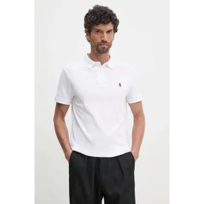 Zdjęcie Polo Ralph Lauren polo bawełniane kolor biały melanżowy 710666998