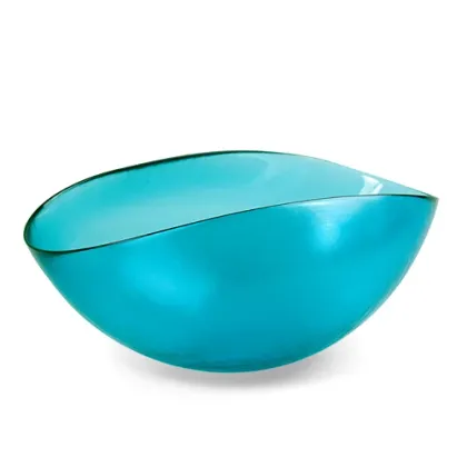 Zdjęcie Błękitna włoska misa ze szkła murano