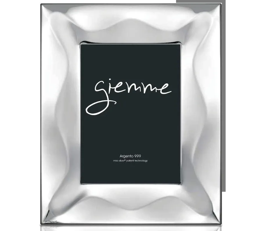 picture 1 A unique silver photo frame 18x24 cm with a wavy decorated edge