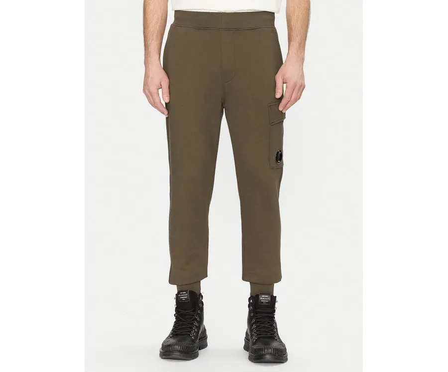obrazek 1 C.P. Company Spodnie dresowe 18CMSP017A005086W Zielony Regular Fit