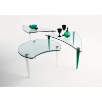 Picture Exclusive glass table with polycarbonate legs - Tonelli Design