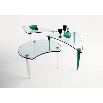 Zdjęcie Ekskluzywny szklany stolik z nogami z poliwęglanu - Tonelli Design