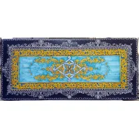 Picture An elegant rectangular garden countertop made of lava, decorated with an original ornament - Ceramiche Valchida