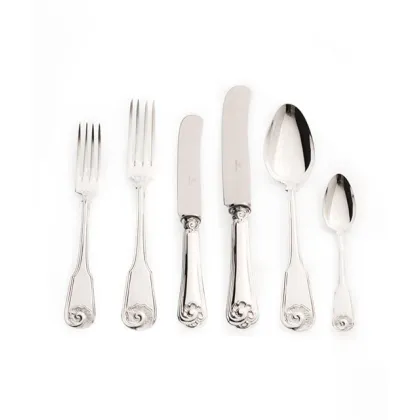 Zdjęcie Stylowy 6-elementowy zestaw sztućców platerowanych srebrem – Pampaloni