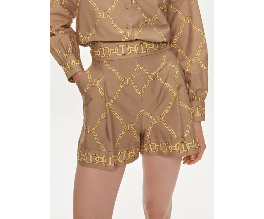 obrazek 1 TWINSET Szorty materiałowe 241TP2731 Beżowy Loose Fit