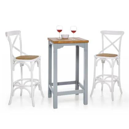 Zdjęcie Stylowy kwadratowy stolik barowy z jodły - Zanini