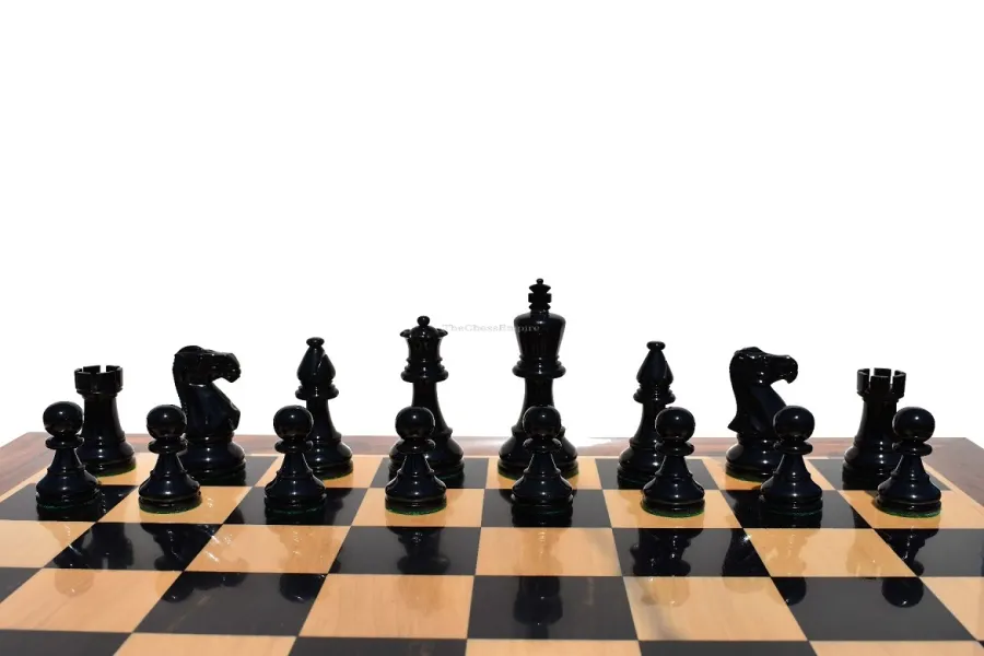 obrazek 4 Niebiesko-czarny zestaw figur szachowych - The Chess Empire