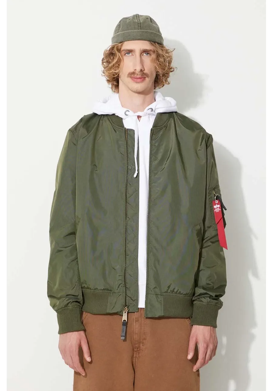 obrazek 1 Alpha Industries kurtka bomber męski kolor zielony przejściowa