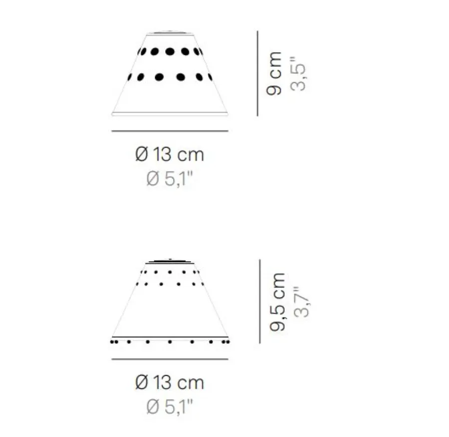 obrazek 2 Dekoracyjny szklany abażur w czarne kropki do lamp Swap