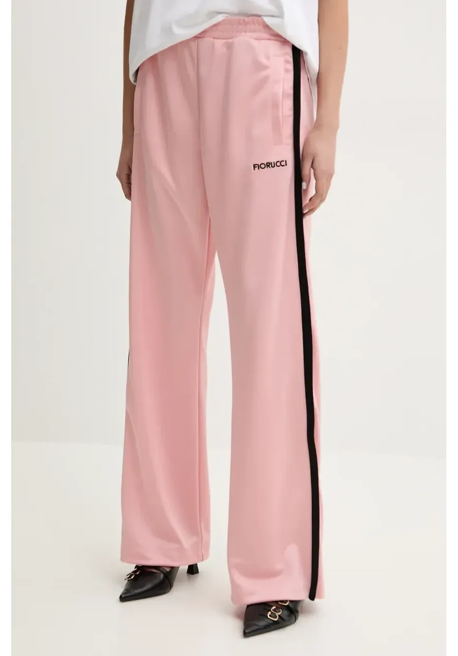 obrazek 1 Fiorucci spodnie dresowe Puffy Piping Track Trousers damskie kolor różowy z aplikacją U02SPBPA057PL01PN02