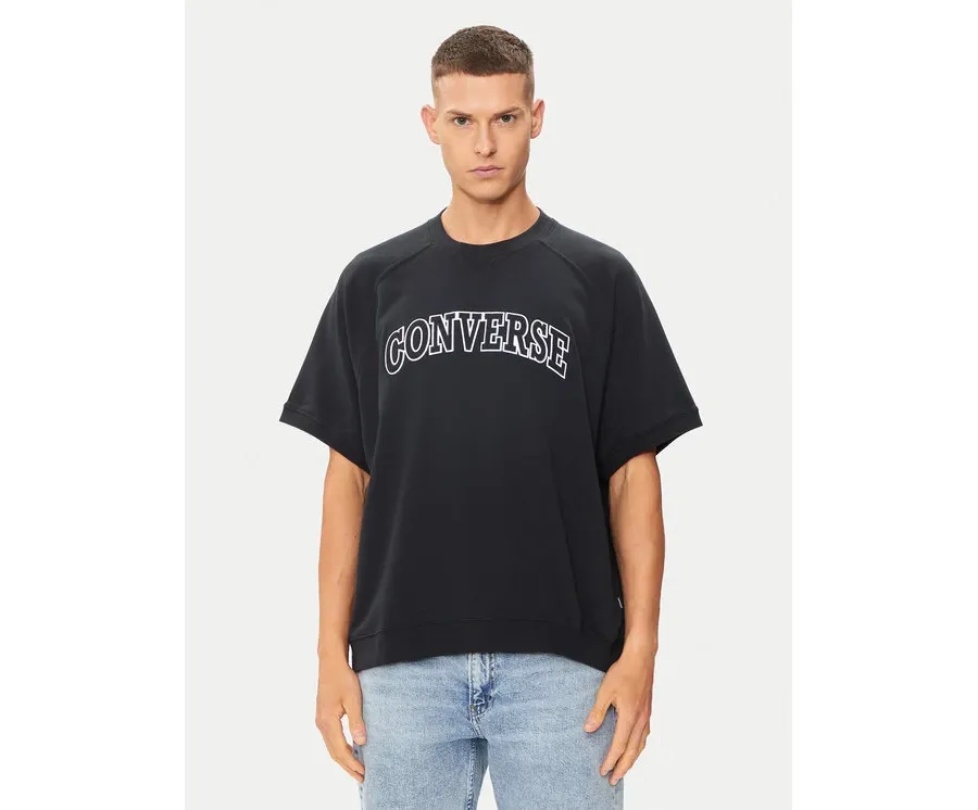 obrazek 1 Converse T-Shirt M Retro Chuck Ss Crew 10026428-A01 Czarny Regular Fit