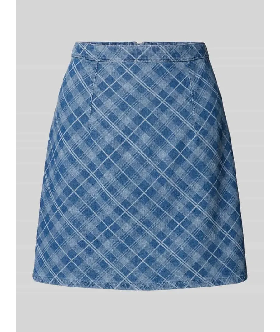 obrazek 1 Spódnica mini z ozdobnymi szwami model ‘CHAMBRAY’