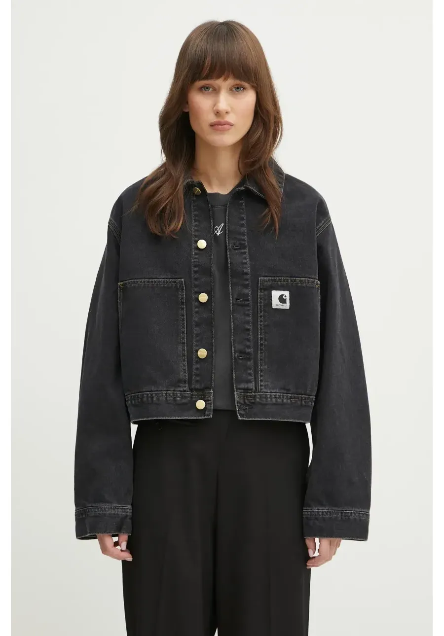 obrazek 1 Carhartt WIP kurtka jeansowa Arca Jacket kolor czarny przejściowa oversize I034874