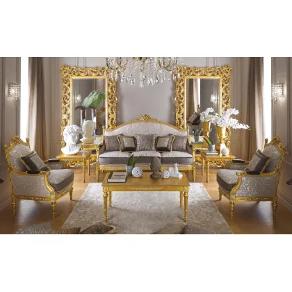 Zdjęcie Luksusowy włoski fotel w stylu antycznym do salonu - Morello Gianpaolo