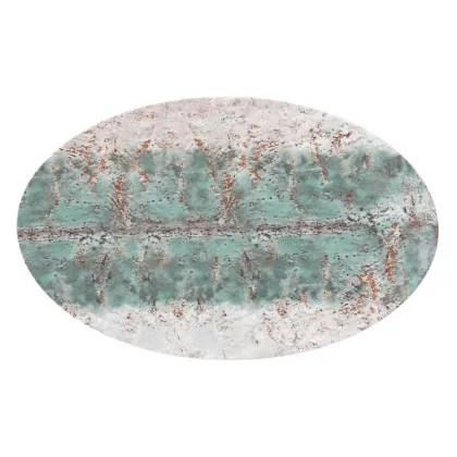 Zdjęcie Owalny porcelanowy półmisek 40x26 cm z oryginalnym zdobieniem - Seltmann Weiden