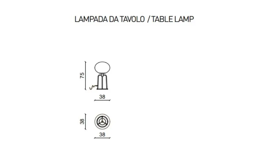 obrazek 2 Designerska lampa stołowa z Włoch - Ulivi Salotti