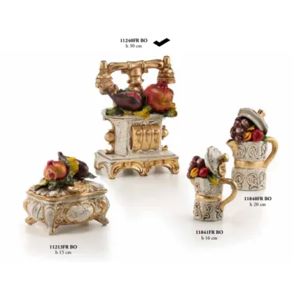 Picture Telephone with fruits made of Italian ceramics - Valle d'oro Patchi