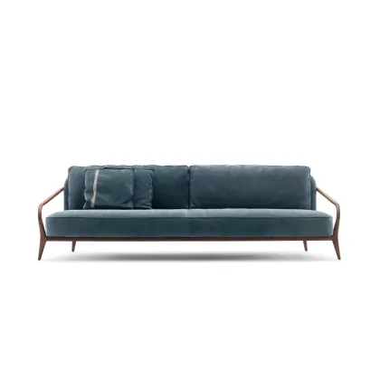 Zdjęcie Piękna sofa z litego orzecha do stylowych wnętrz - Ulivi Salotti