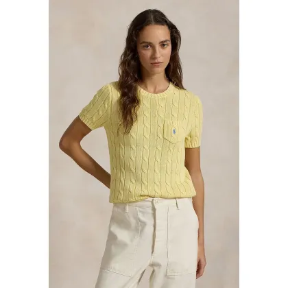 Zdjęcie Polo Ralph Lauren sweter bawełniany kolor żółty 211895379