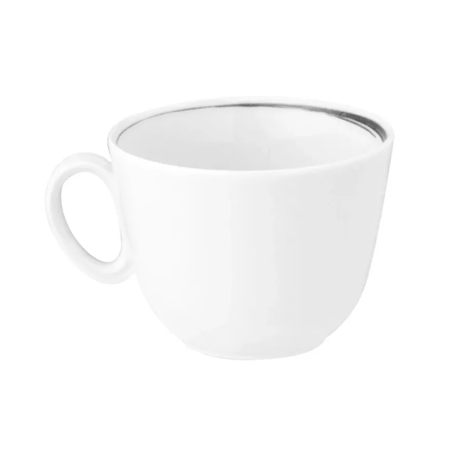 obrazek 2 Stylowa porcelanowa filiżanka do cappuccino zdobiona szarym wzorem - Seltmann Weiden