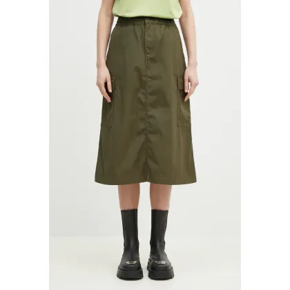 Zdjęcie Carhartt WIP spódnica bawełniana Jet Cargo Skirt kolor zielony midi prosta I033148