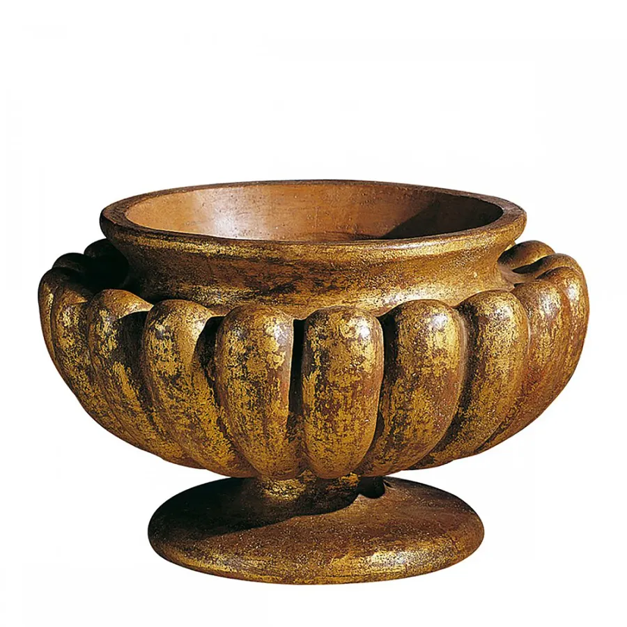 obrazek 1 Radełkowana misa w kolorze terakoty H.29xL.46xD.Int.32 cm