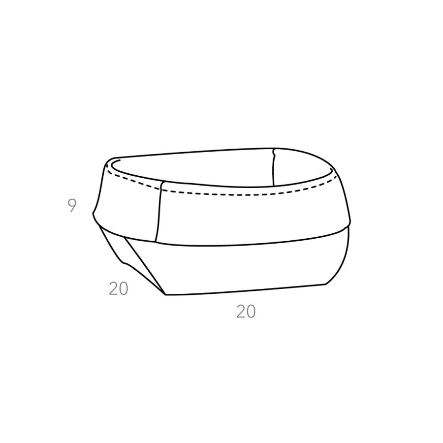 obrazek 6 Koszyk na chleb Flora z bawełnianym workiem w kolorze jasnobłękitnym
