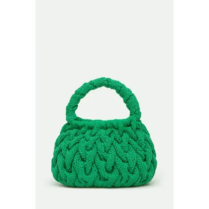 Zdjęcie JW Anderson torebka Cable Knit Bag kolor zielony HB0692.FA0345.500