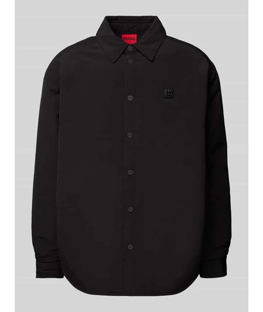 obrazek 1 Kurtka koszulowa o kroju regular fit z naszywką z logo model ‘Ellisoe’